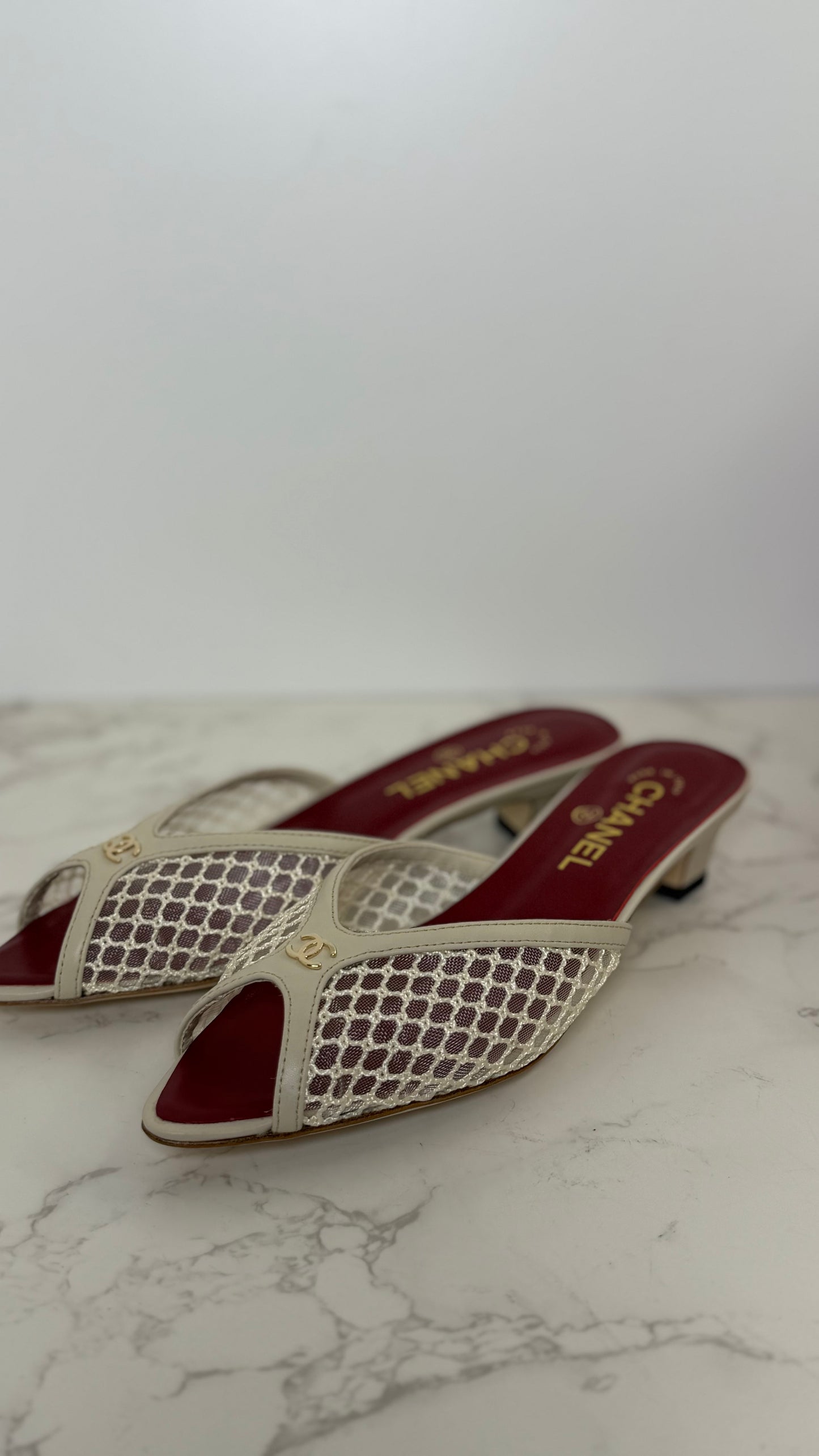 Cc coco beach mesh kitten heel