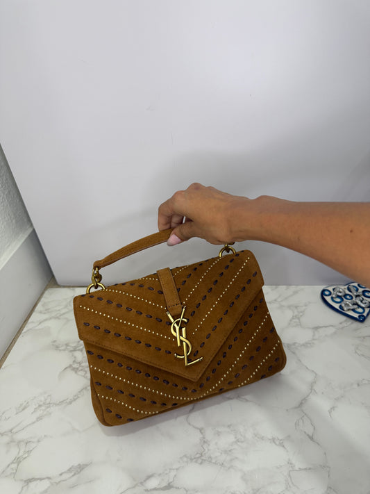 Suede studded ysl