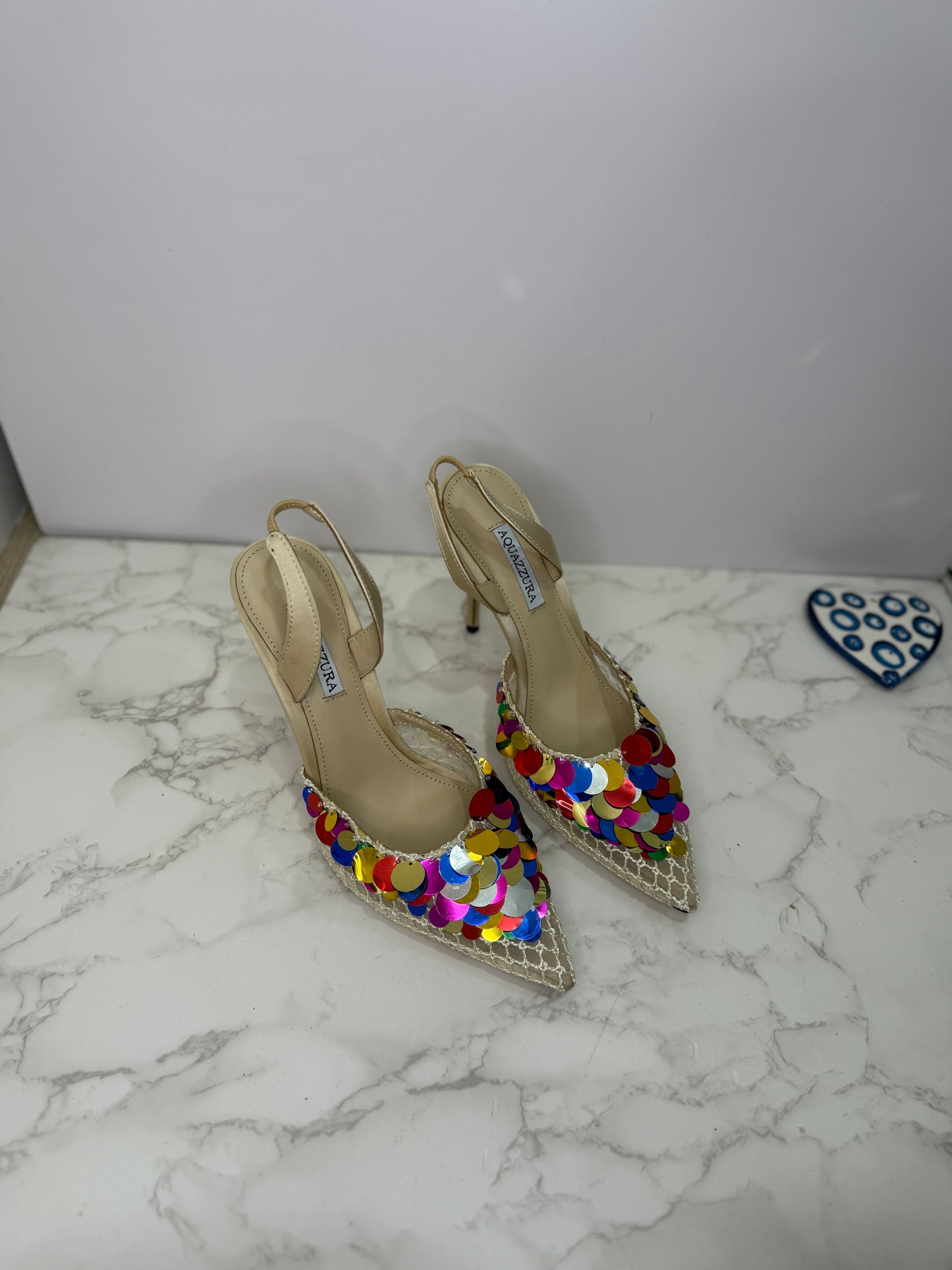 Sequin slingback