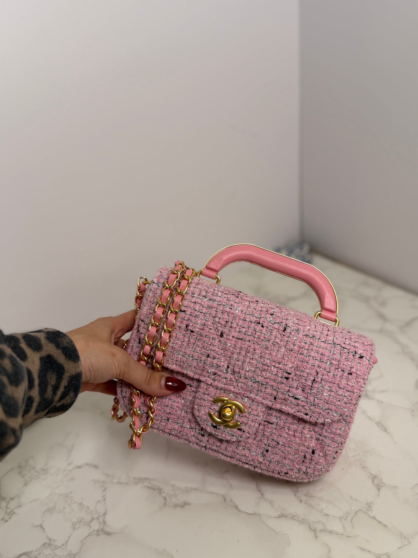 Cc tweed mini top handle