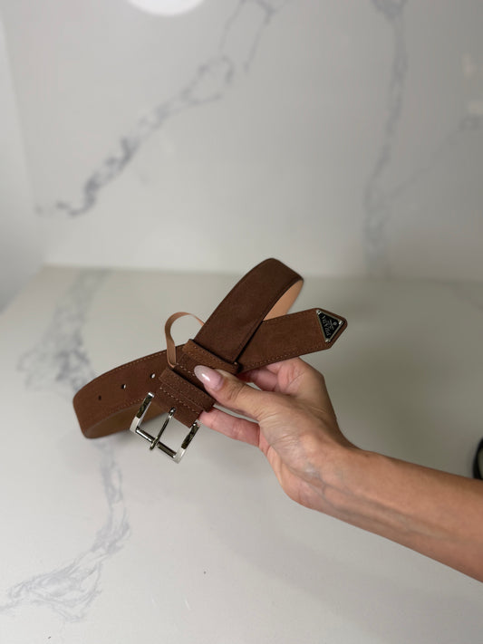 Suede Prada belt