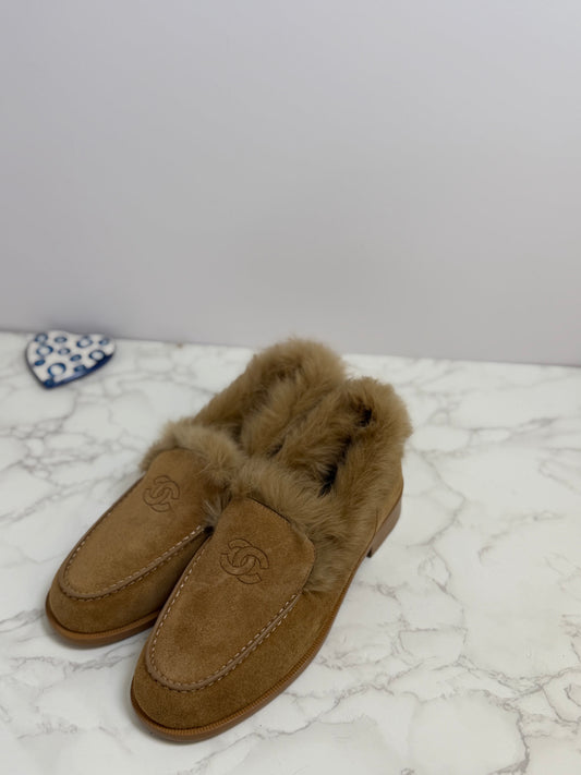 Cc fur loafers