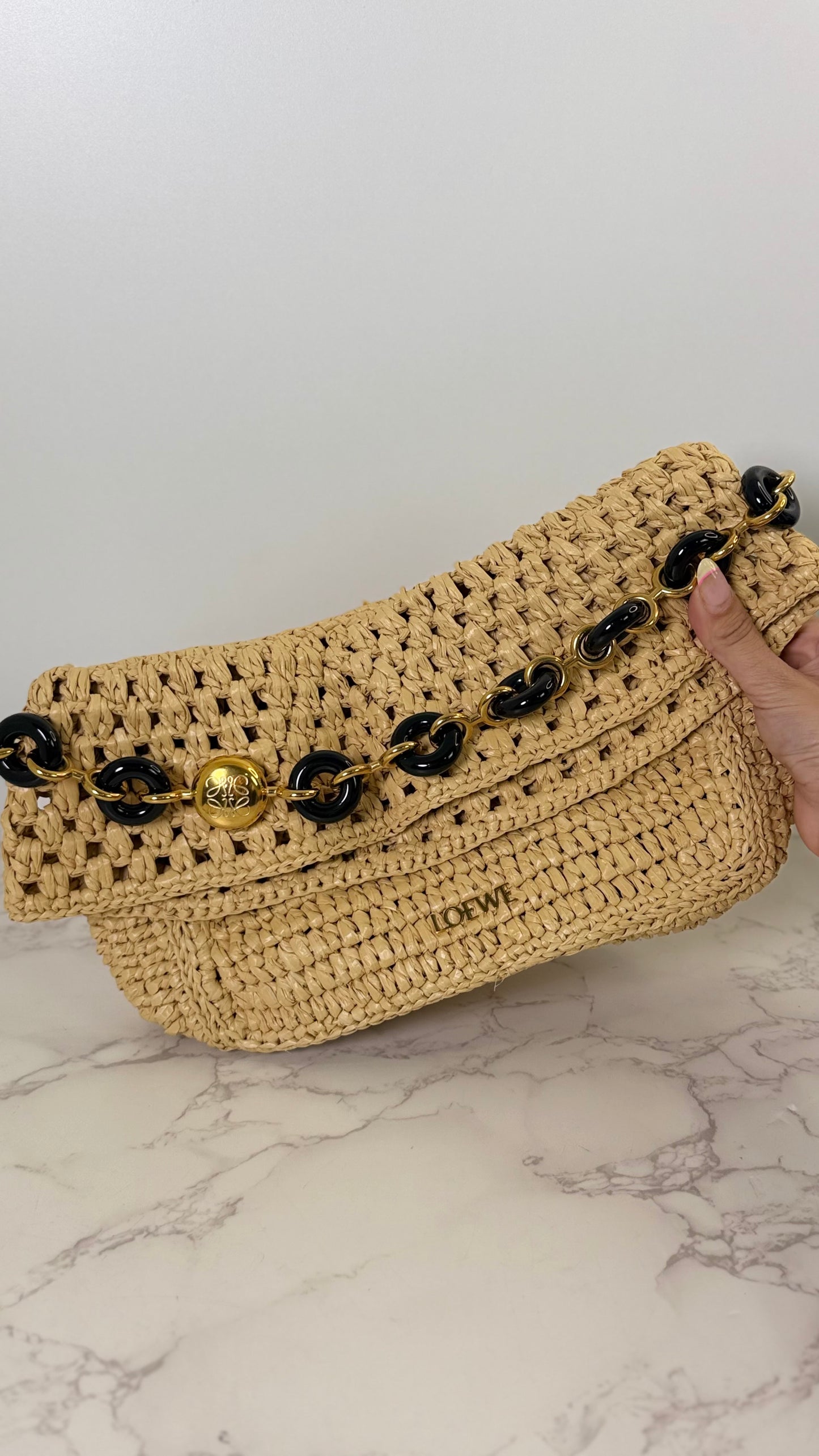 Loewe Raffia Clutch