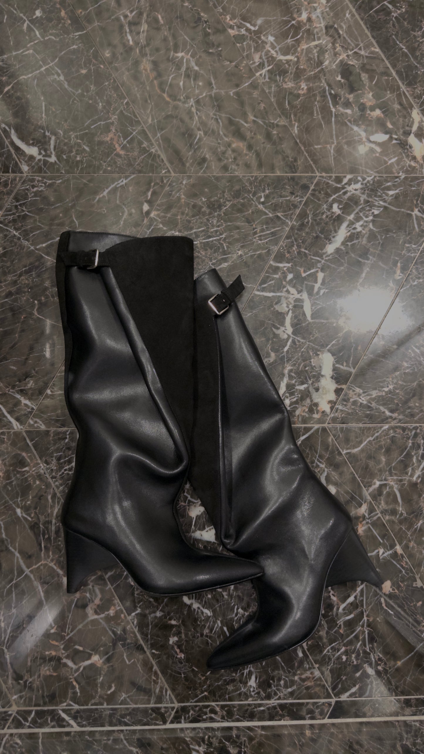 H suede leather boot