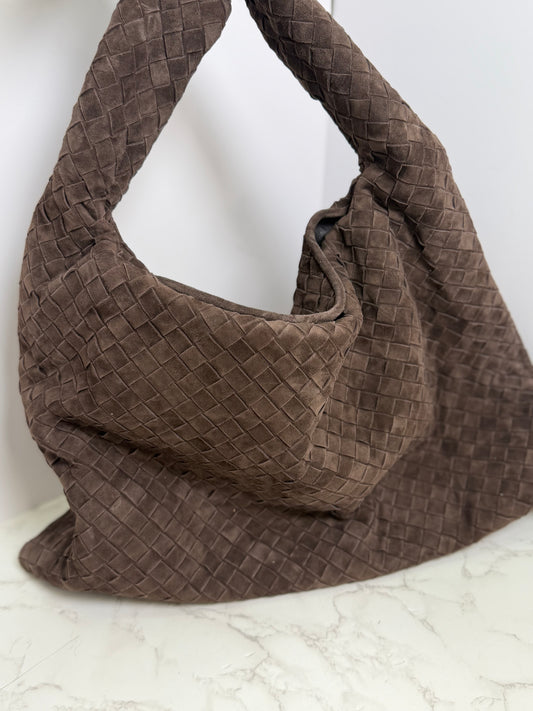 Bv suede hop xl shoulder tote