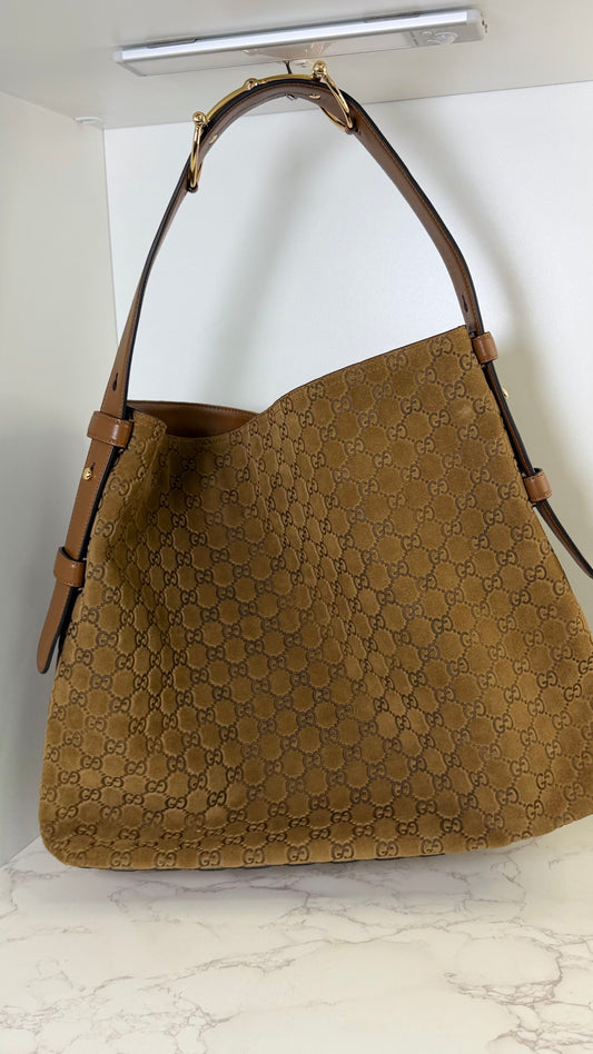 GG XL suede tote