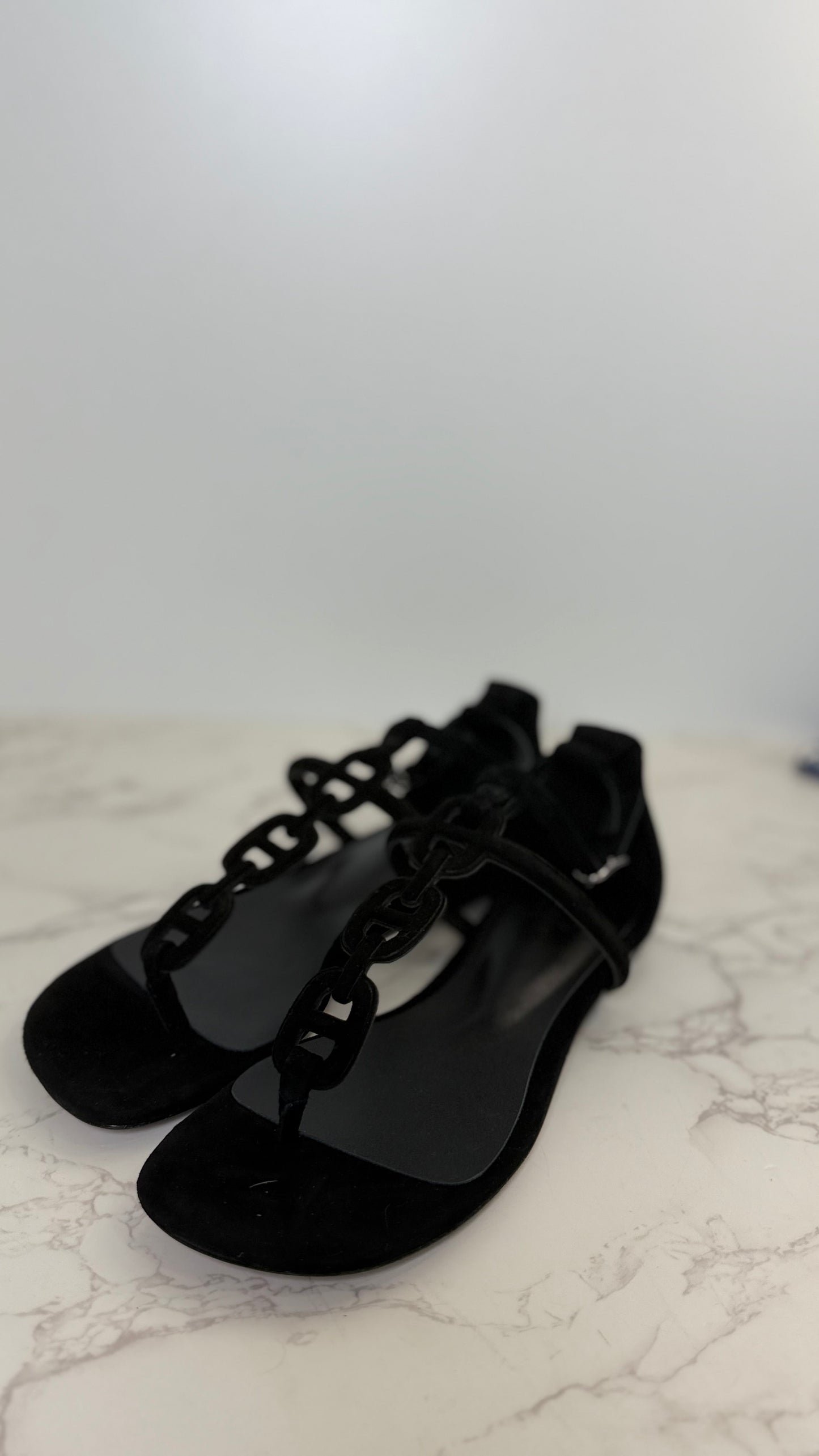 H suede sandal