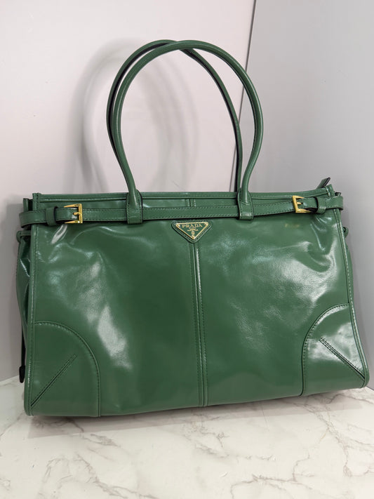 Leather Prada tote