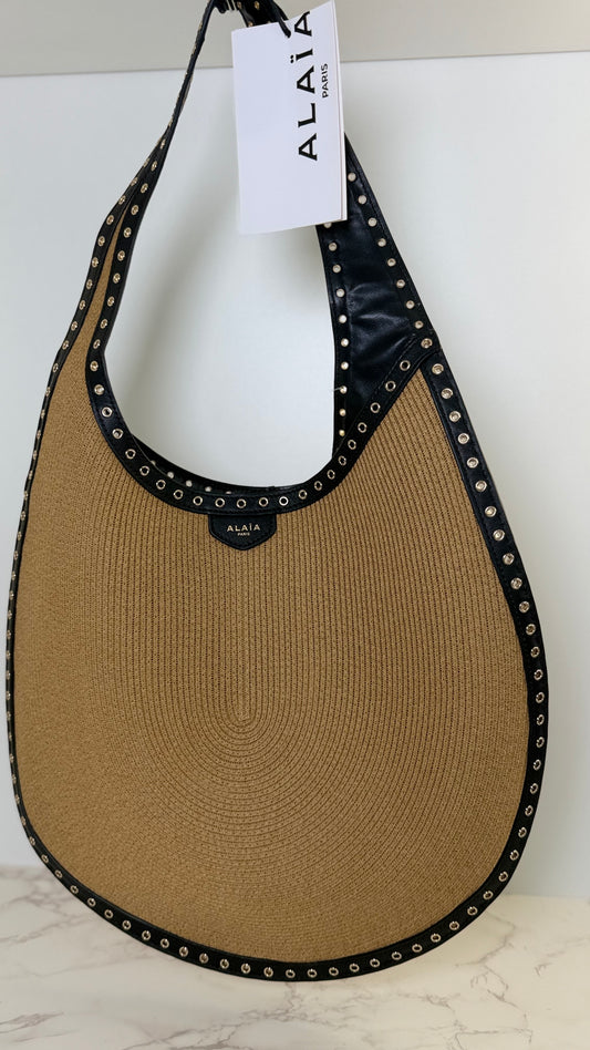 AlAIA raffia bag