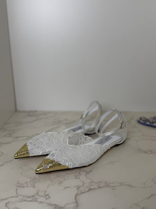 JC LACE FLAT METAL TOE
