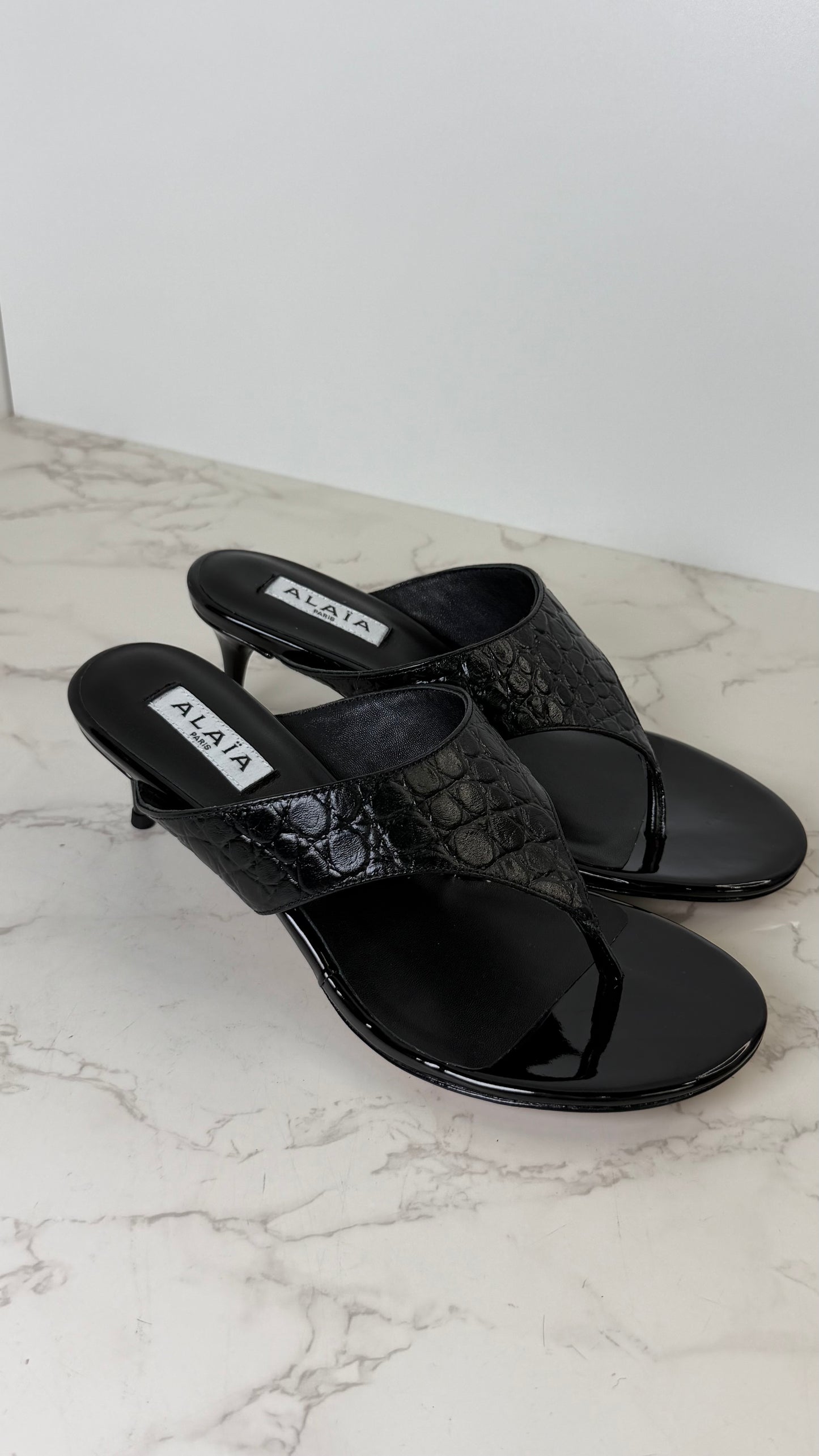 AlAIA flip flop heel