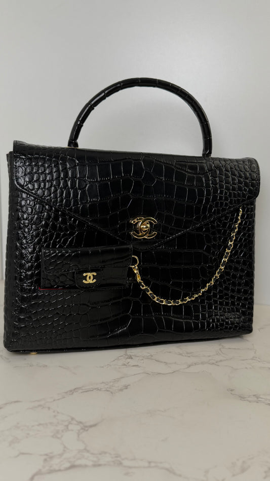 CC Croc Briefcase