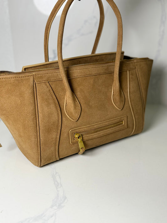 Suede Celine tote