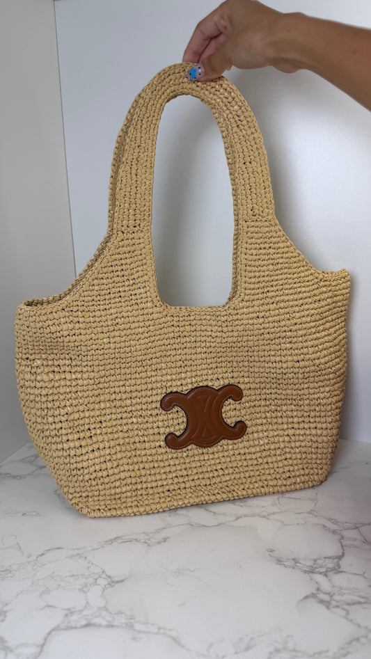 Celine raffia tote