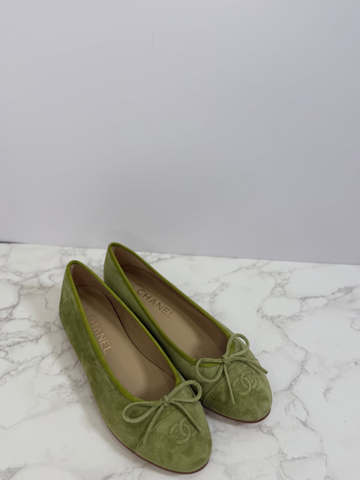 Suede ballet flat