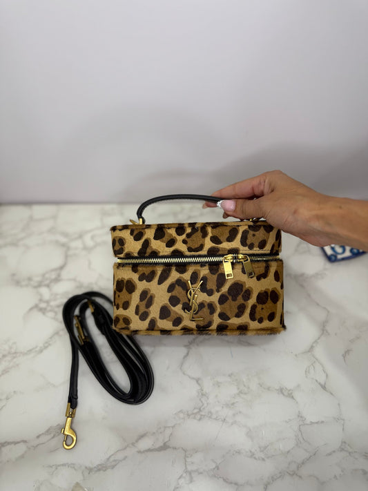 Leopard pony hair vanity ysl