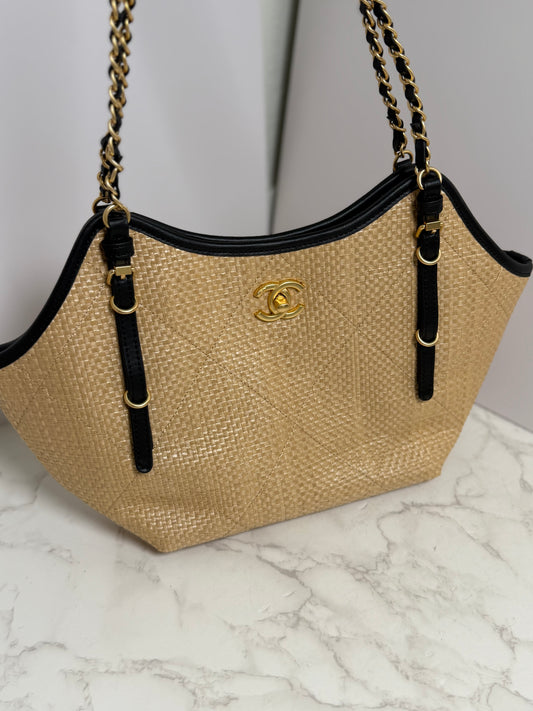 Cc raffia tote