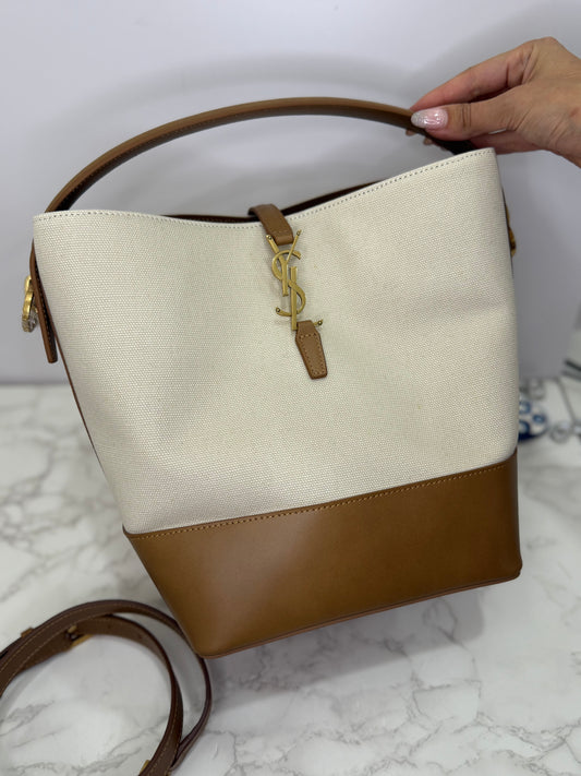 Ysl canvas bucket