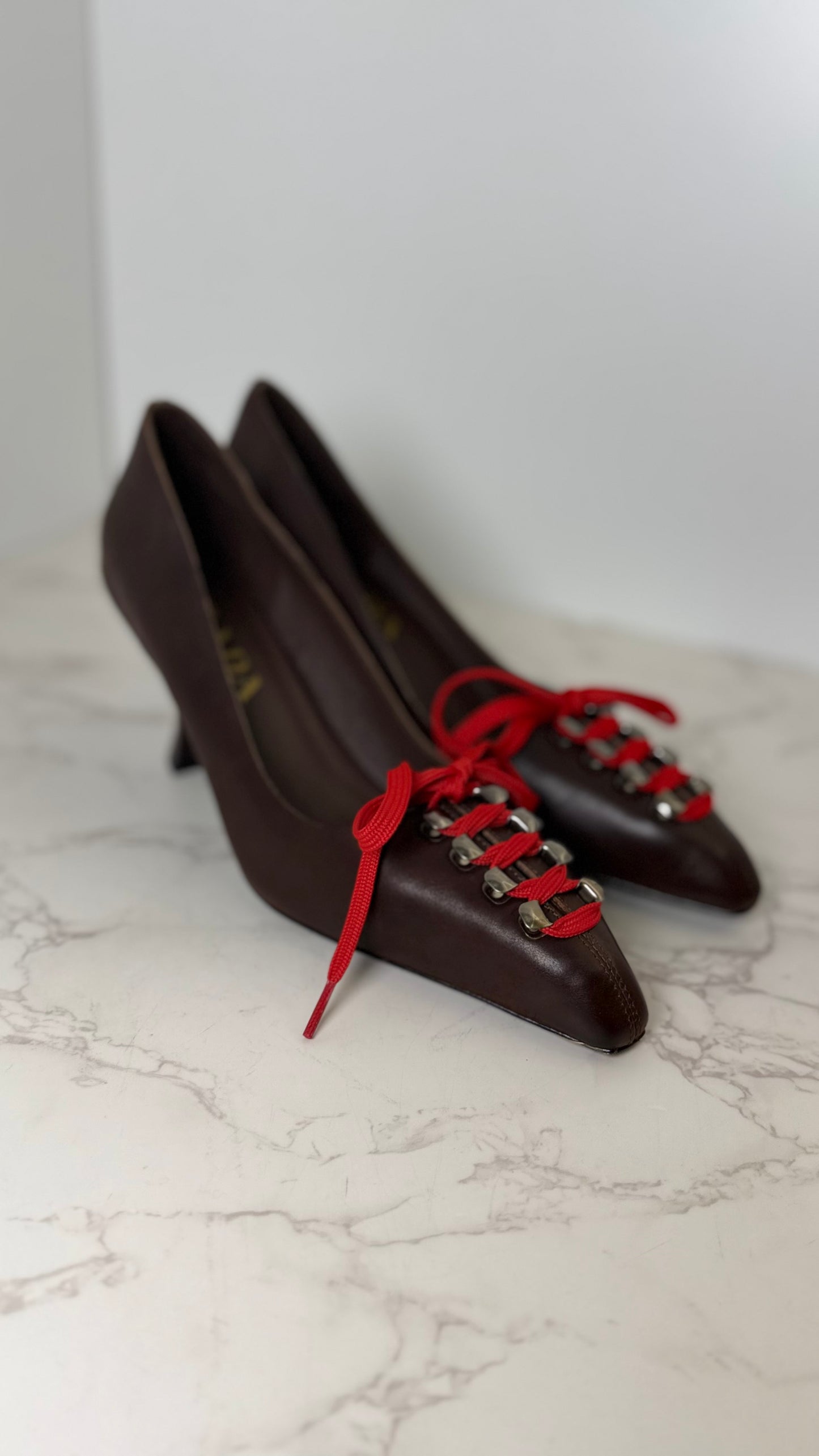 Prada football heels