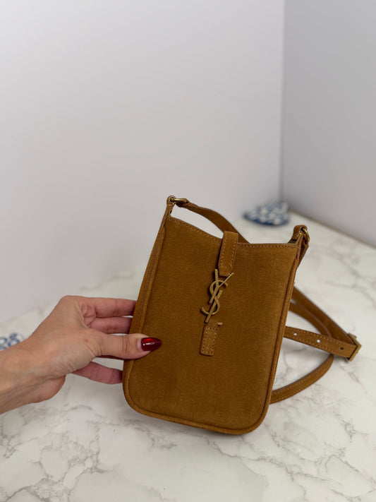 Ysl mini crossbody suede