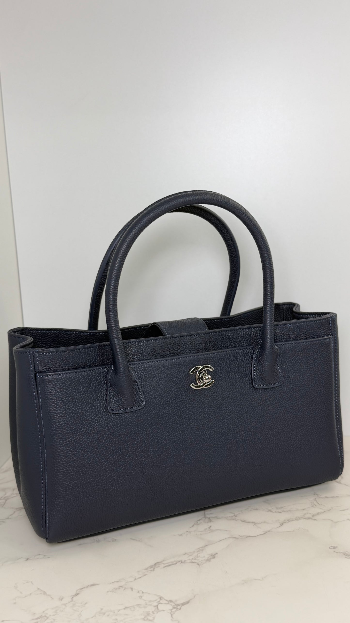 CC Leather Shoulder Tote