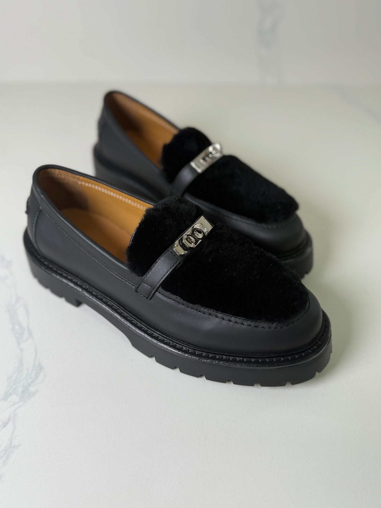 Fur h loafers