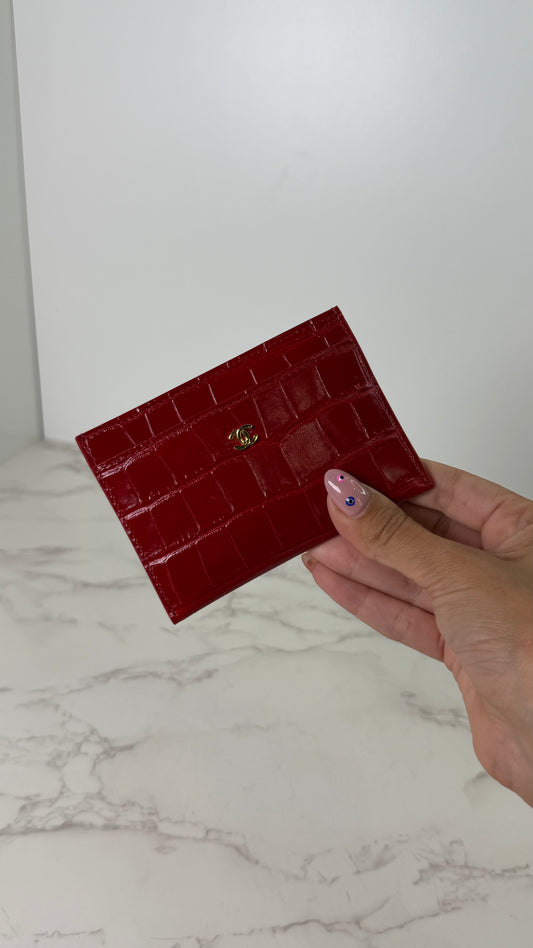 CC croc cardholder wallet