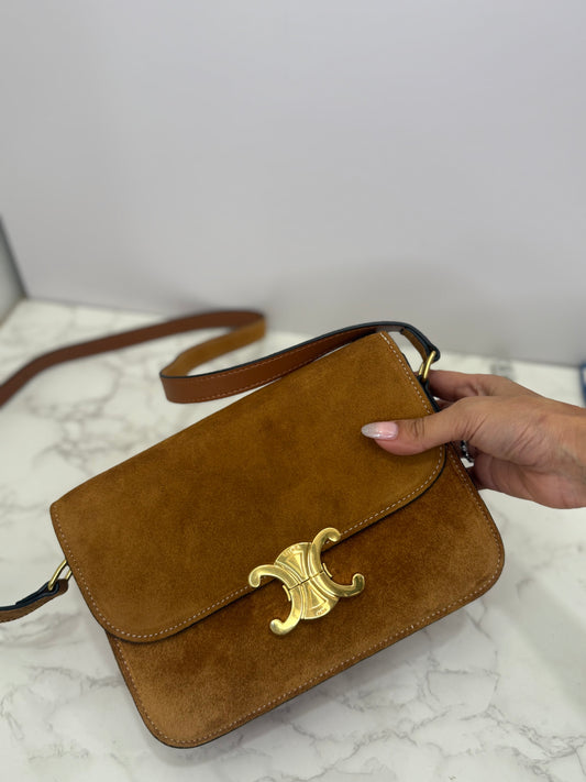 Suede Celine crossbody
