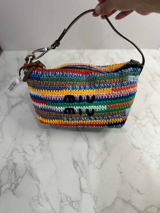 Crochet knit shoulder bag