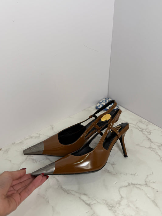 Patent ysl slingback