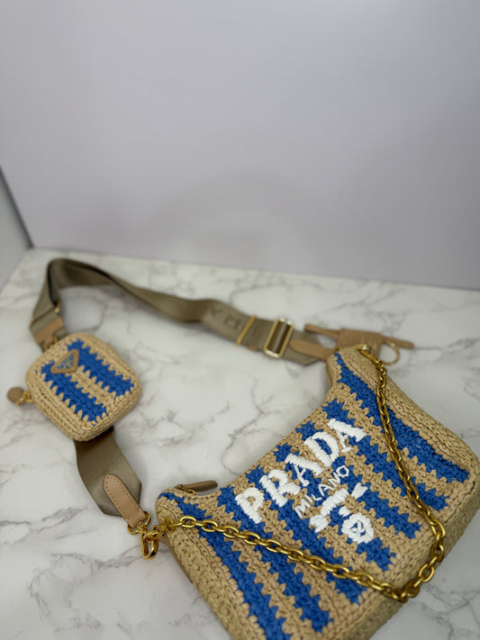 Raffia crossbody