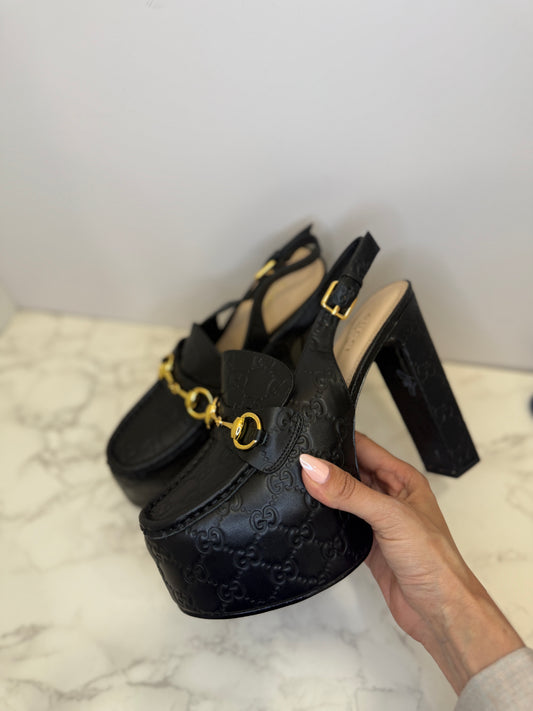 Platform gg slingbacks
