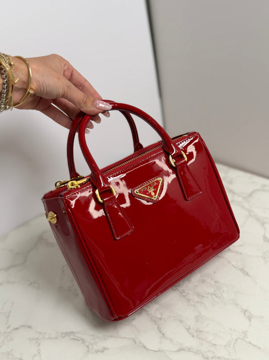 PRADA PATENT DOUBLE STRAP