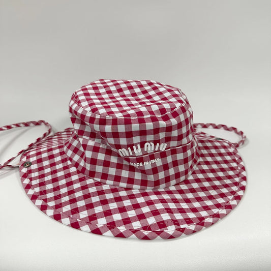 Gingham hat