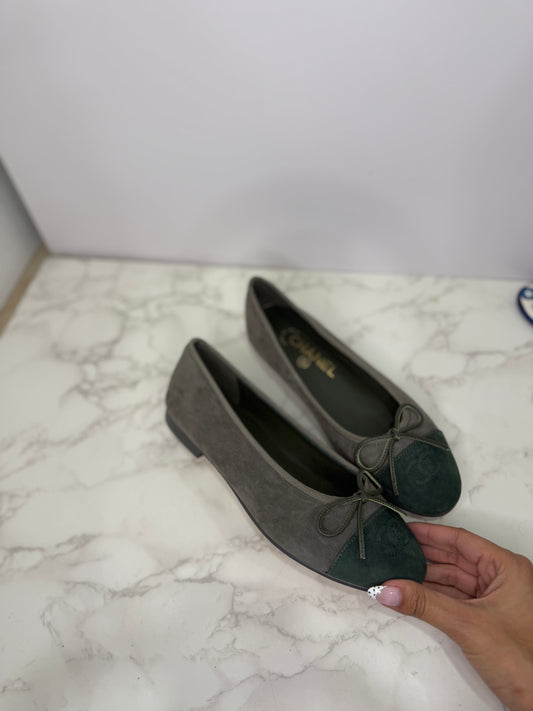 Suede ballet flats
