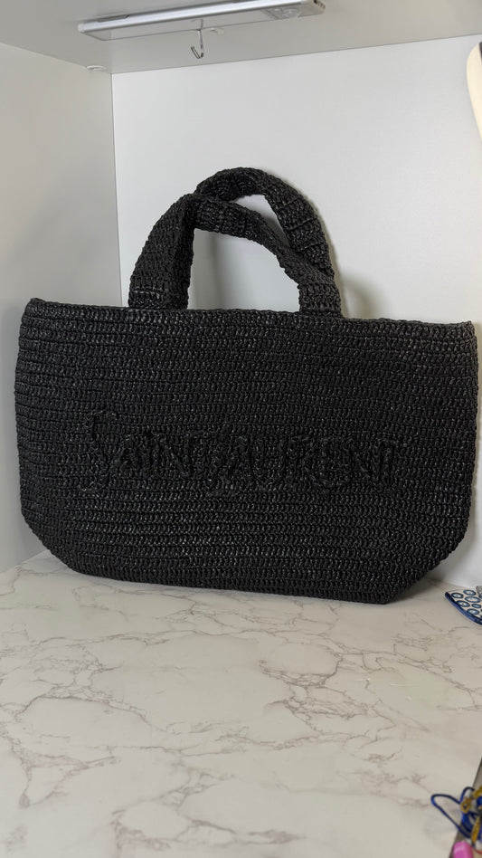 YSL Raffia Tote