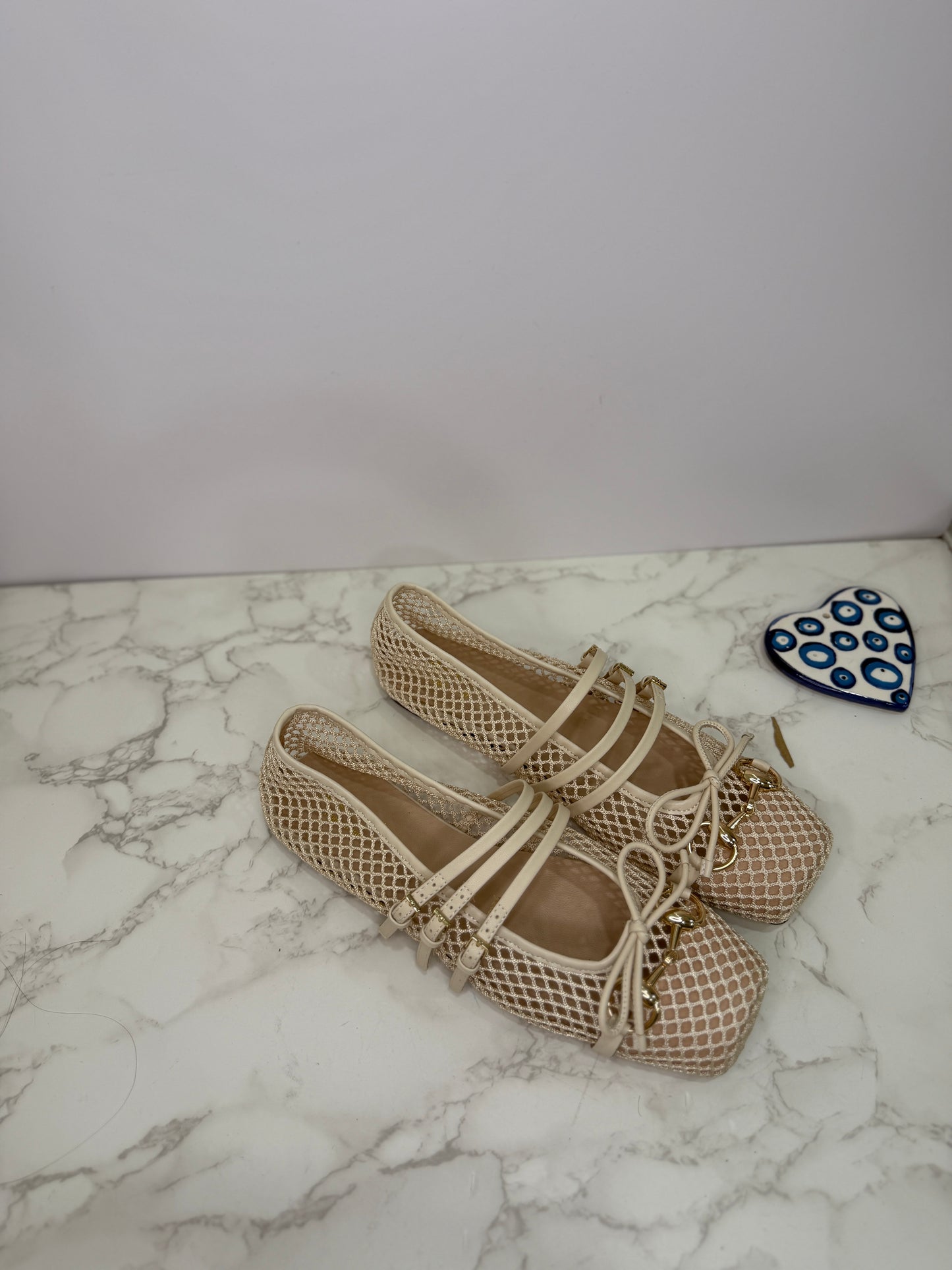 Mesh ballet flats