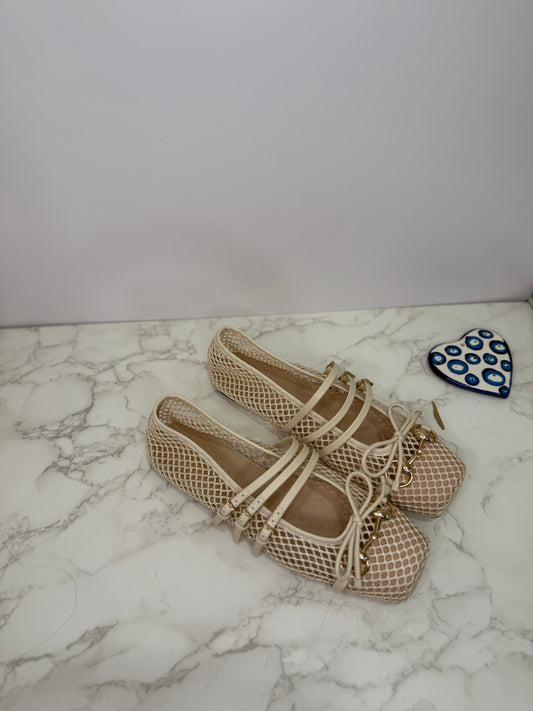 Mesh ballet flats