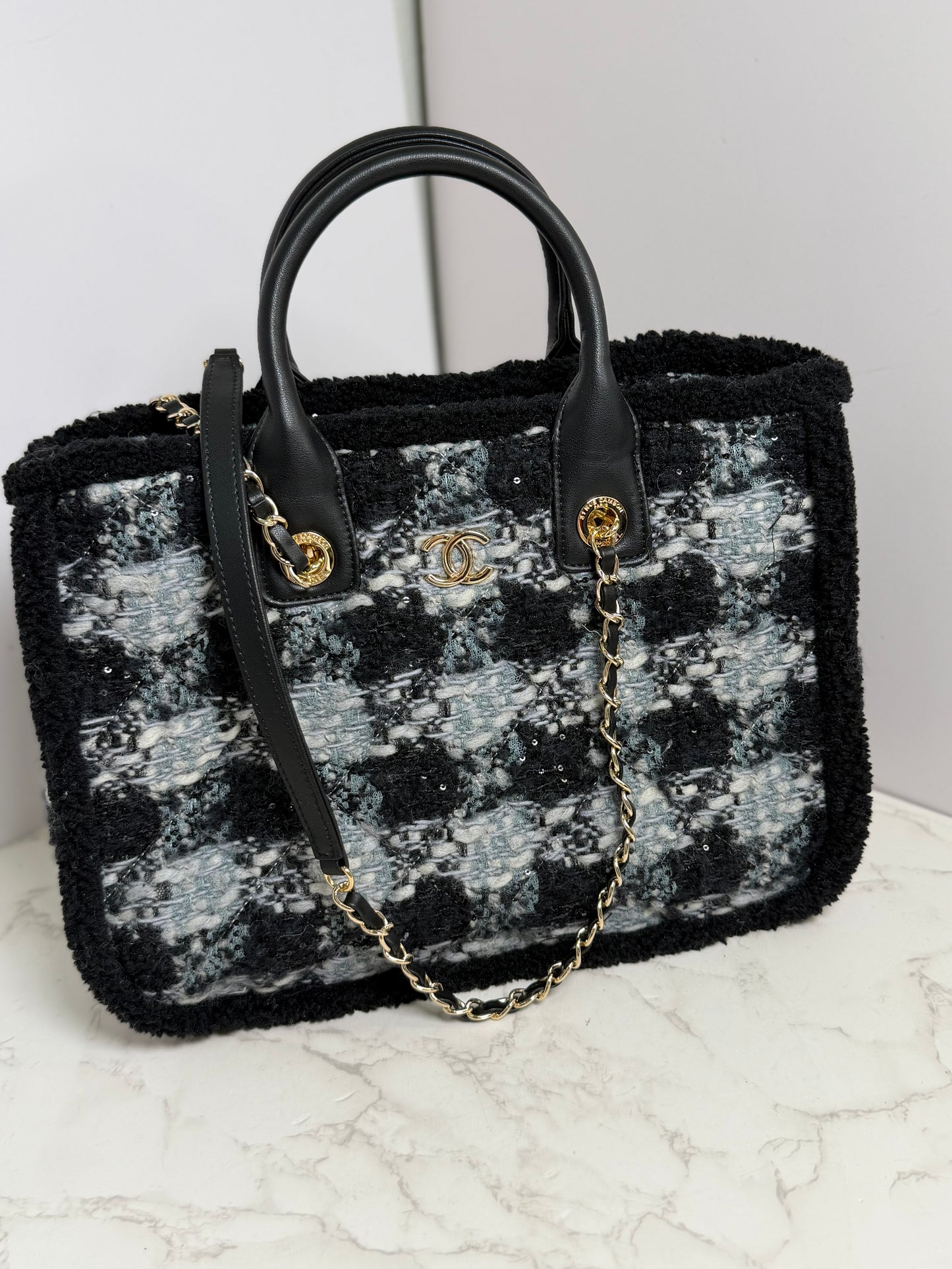 Cc tweed tote