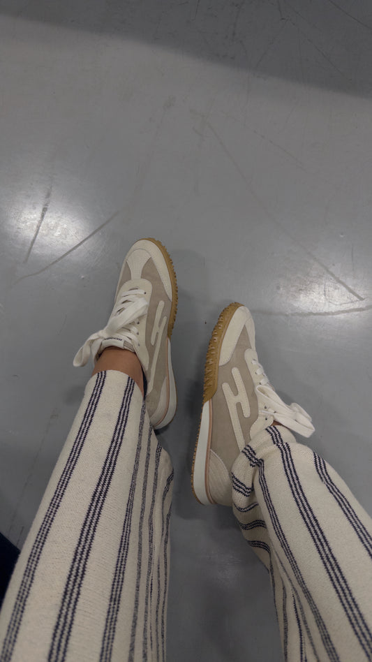 H suede sneakers