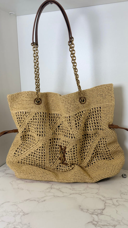YSL Raffia Tote