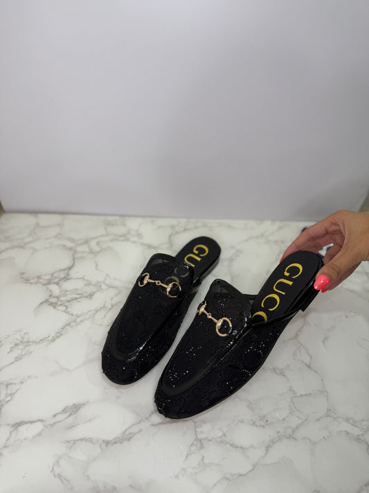 Rhinestone mules