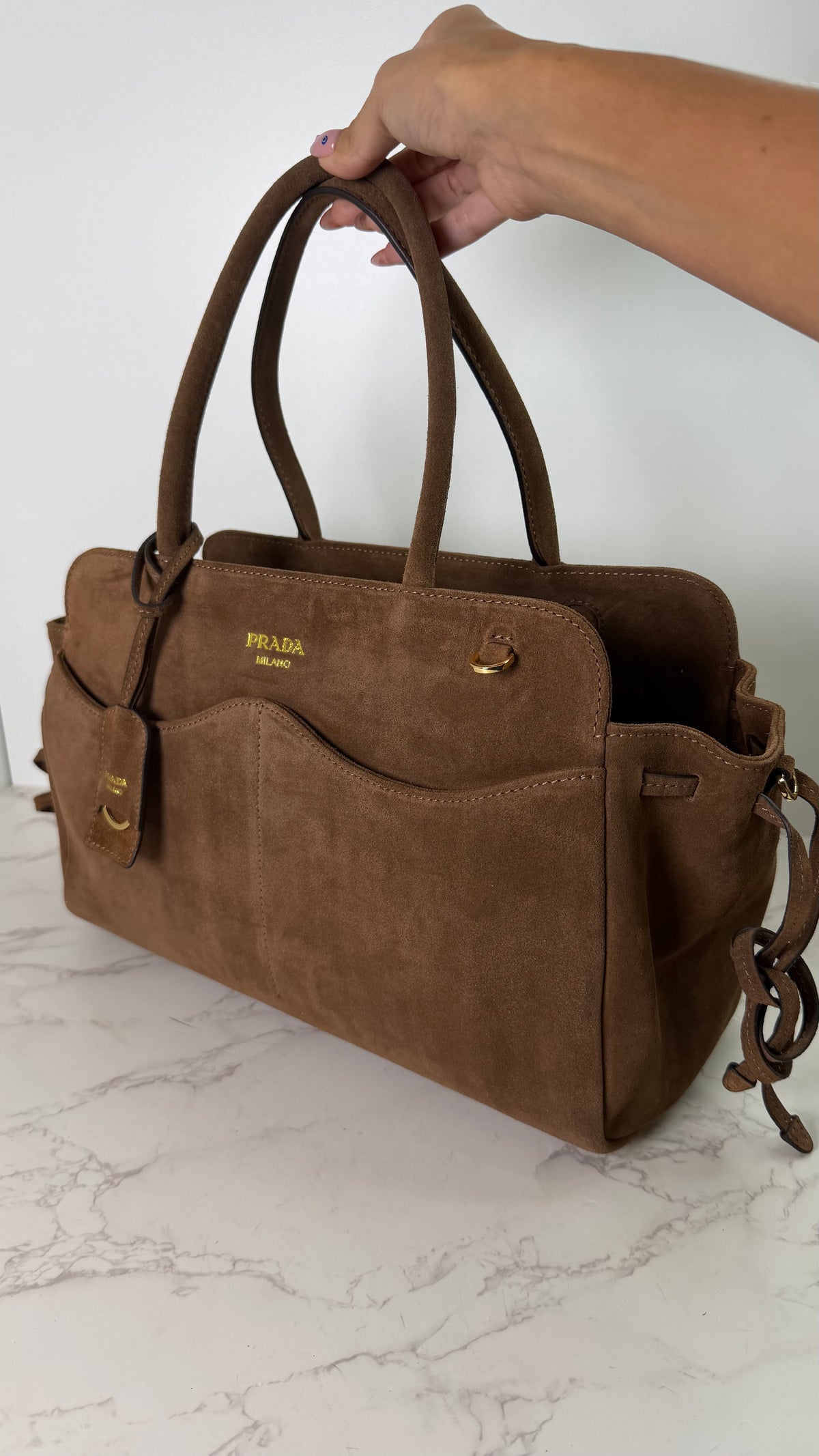 PRADA Suede Tote