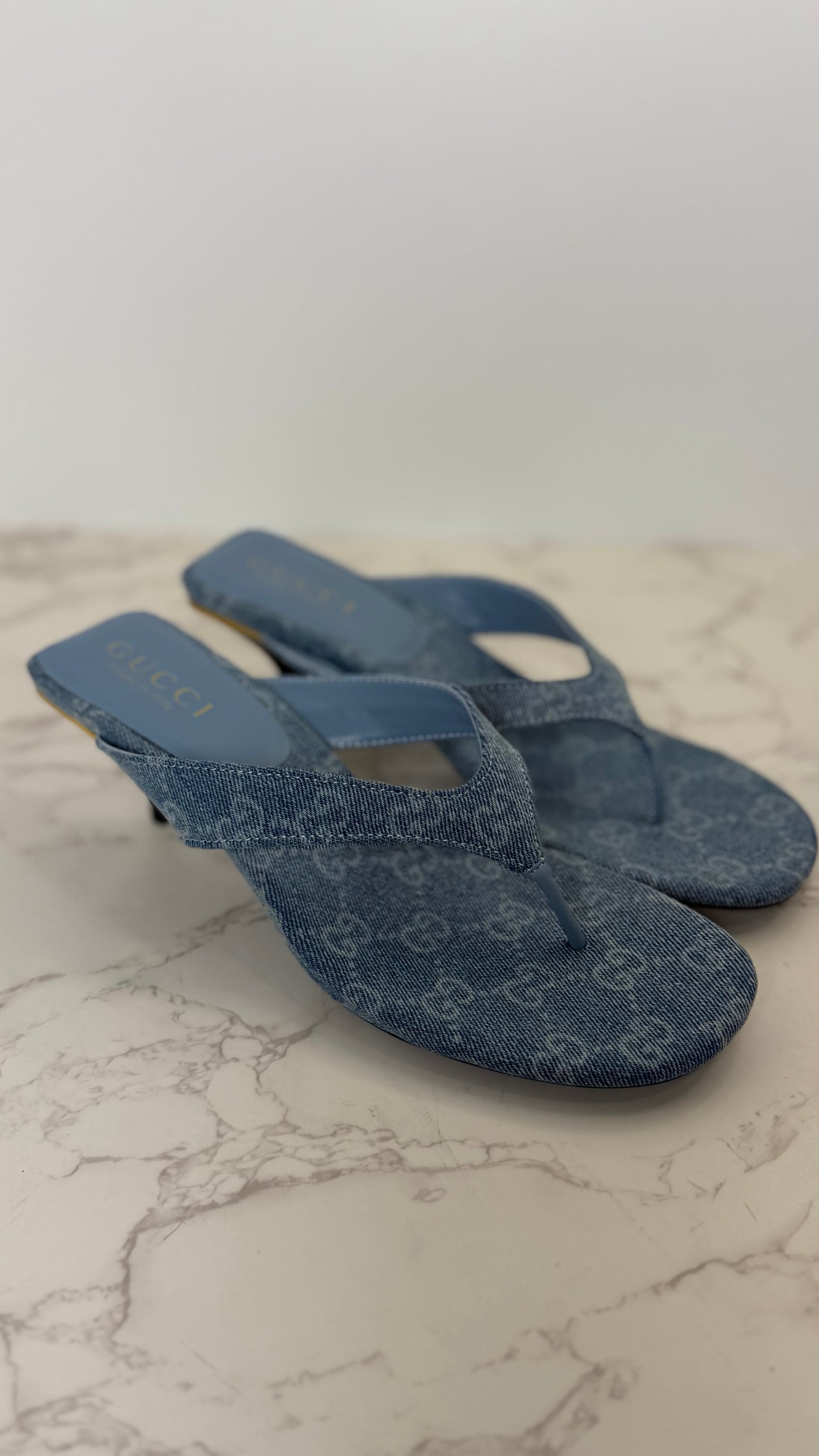 Gucci flip flop heel