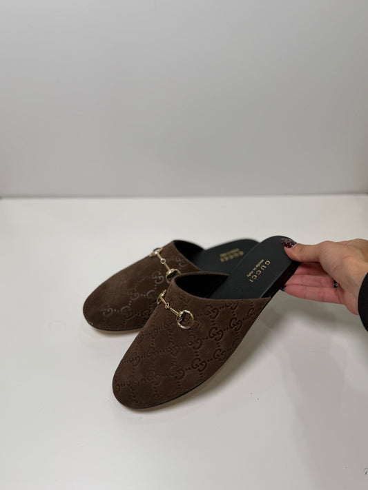 Gg suede mules