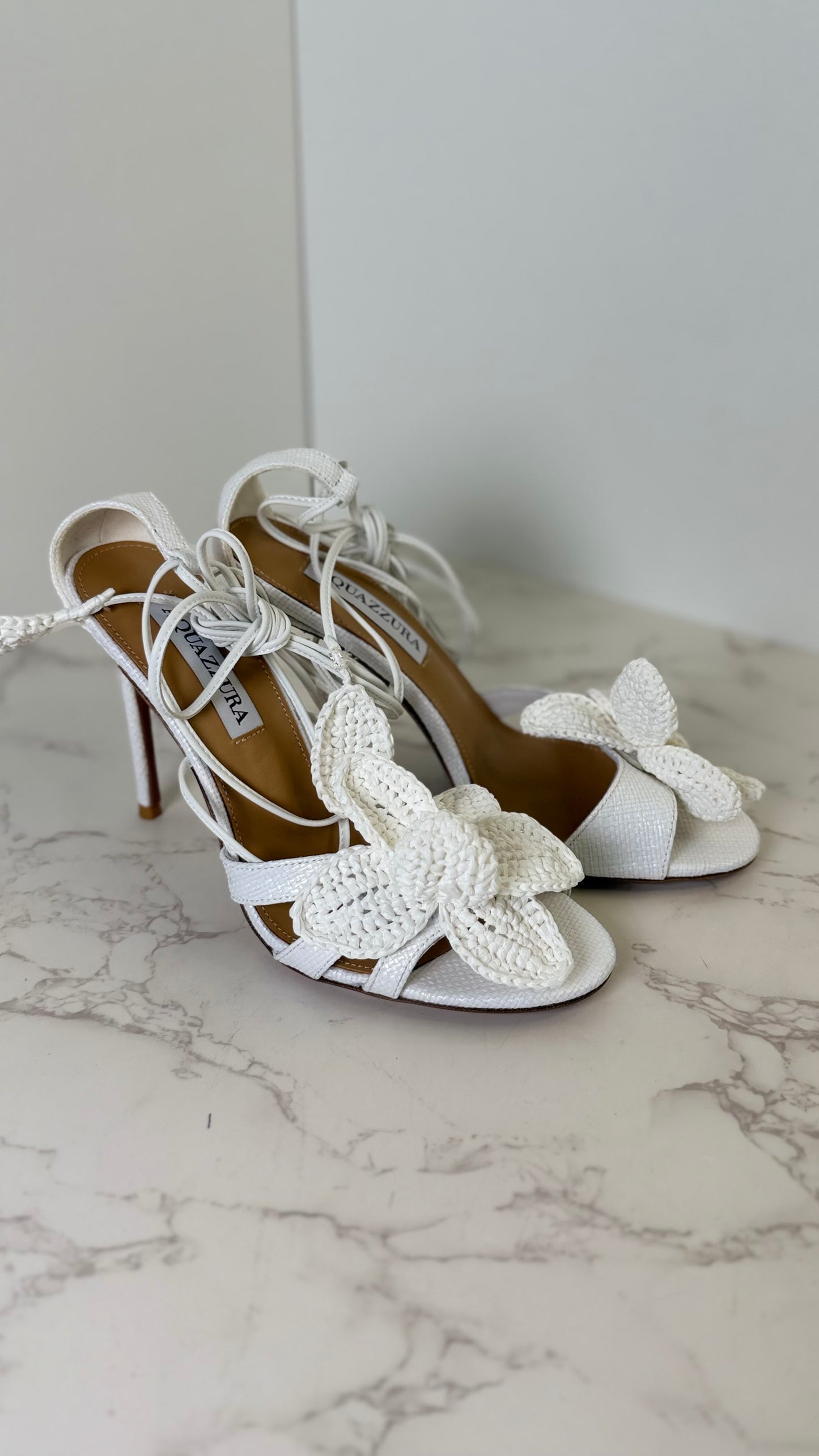 Aqua crochet heel