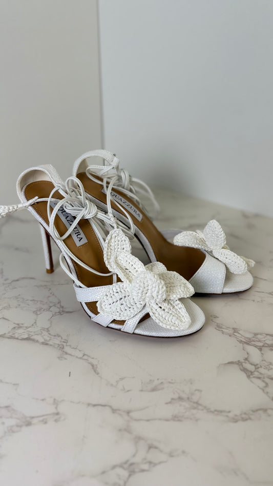 Aqua crochet heel