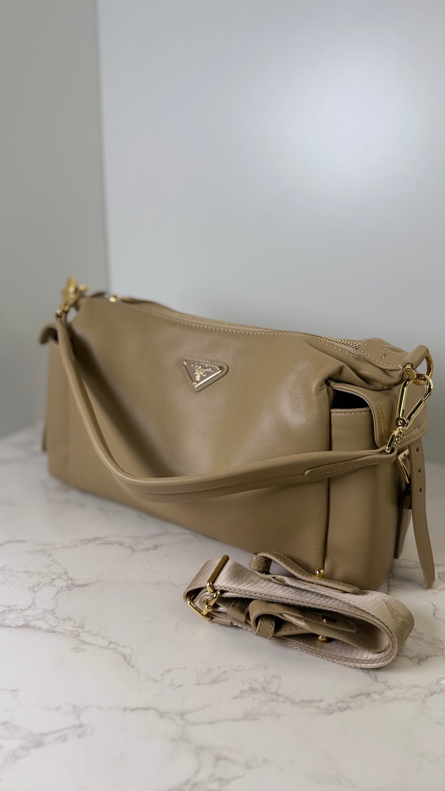 PRADA LEATHER SHOULDER