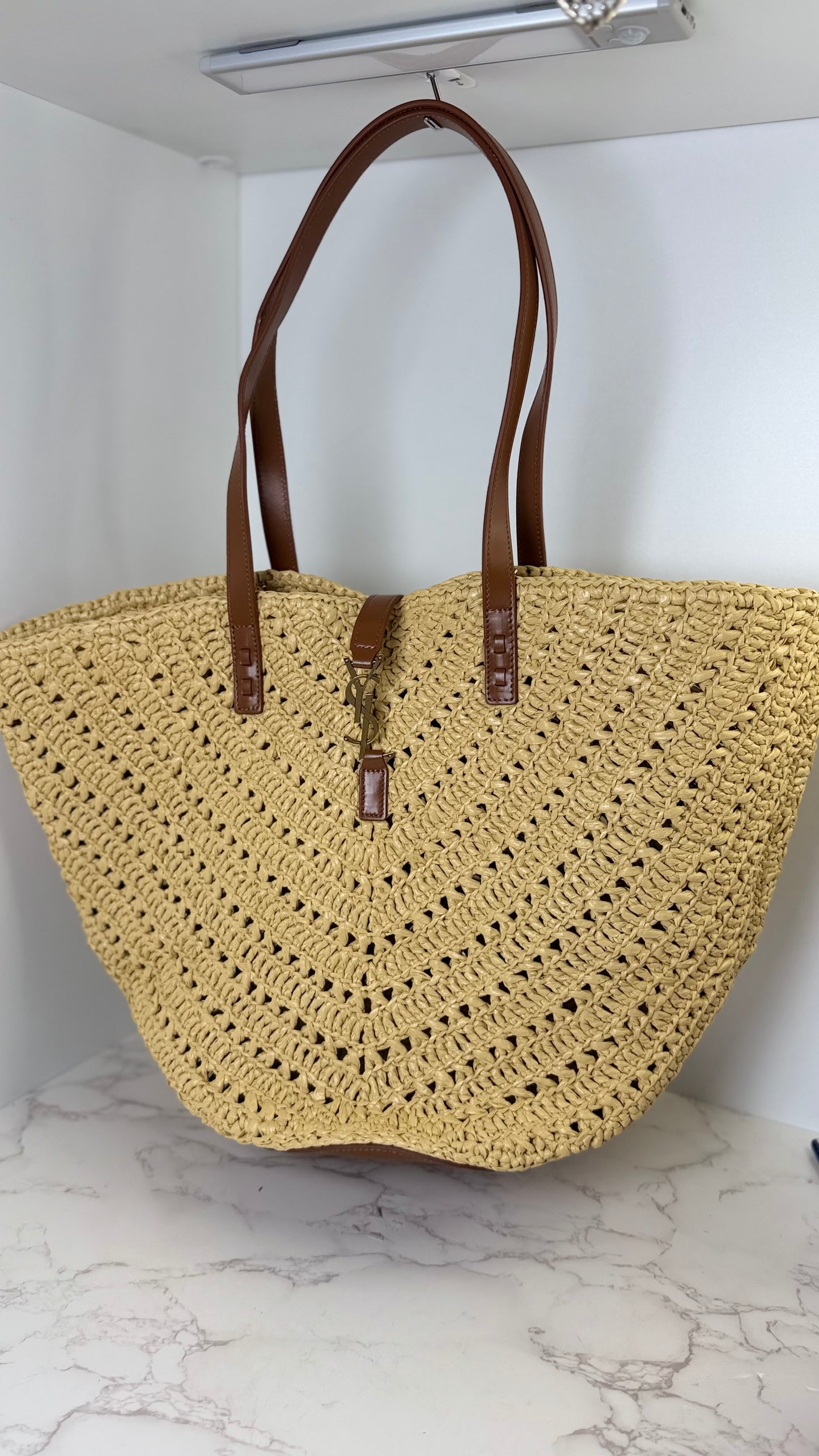 YSL RAFFIA TOTE