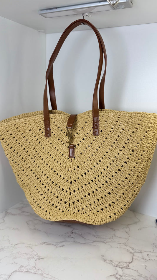 YSL RAFFIA TOTE